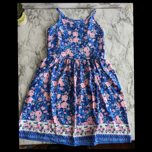 BCBG Girl's Pink Floral Sundress size 14/16 - Picture 1 of 6